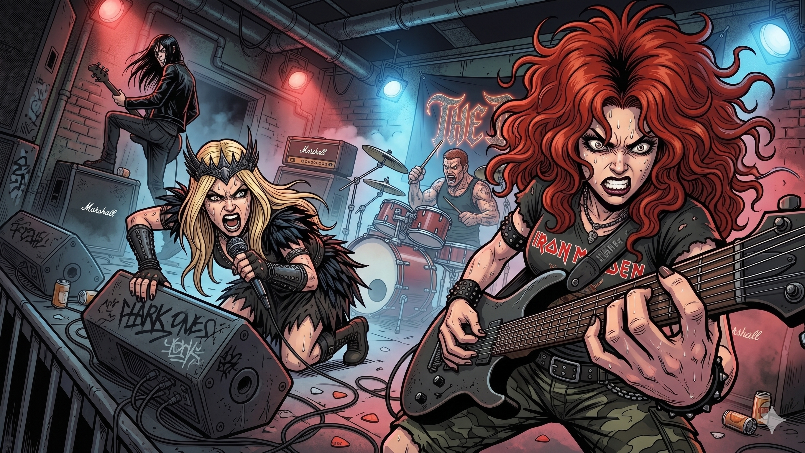 TheDarkOnes playing live at a bar