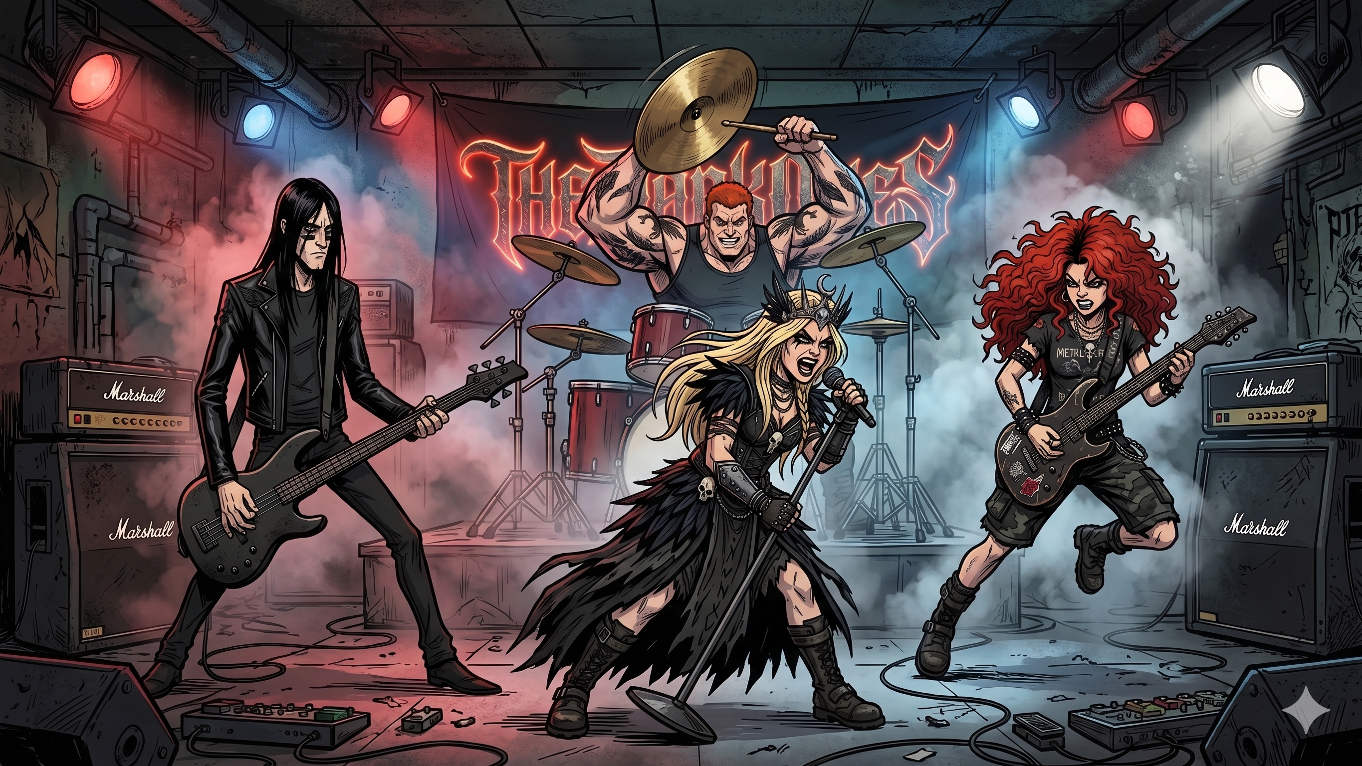Full band shot live