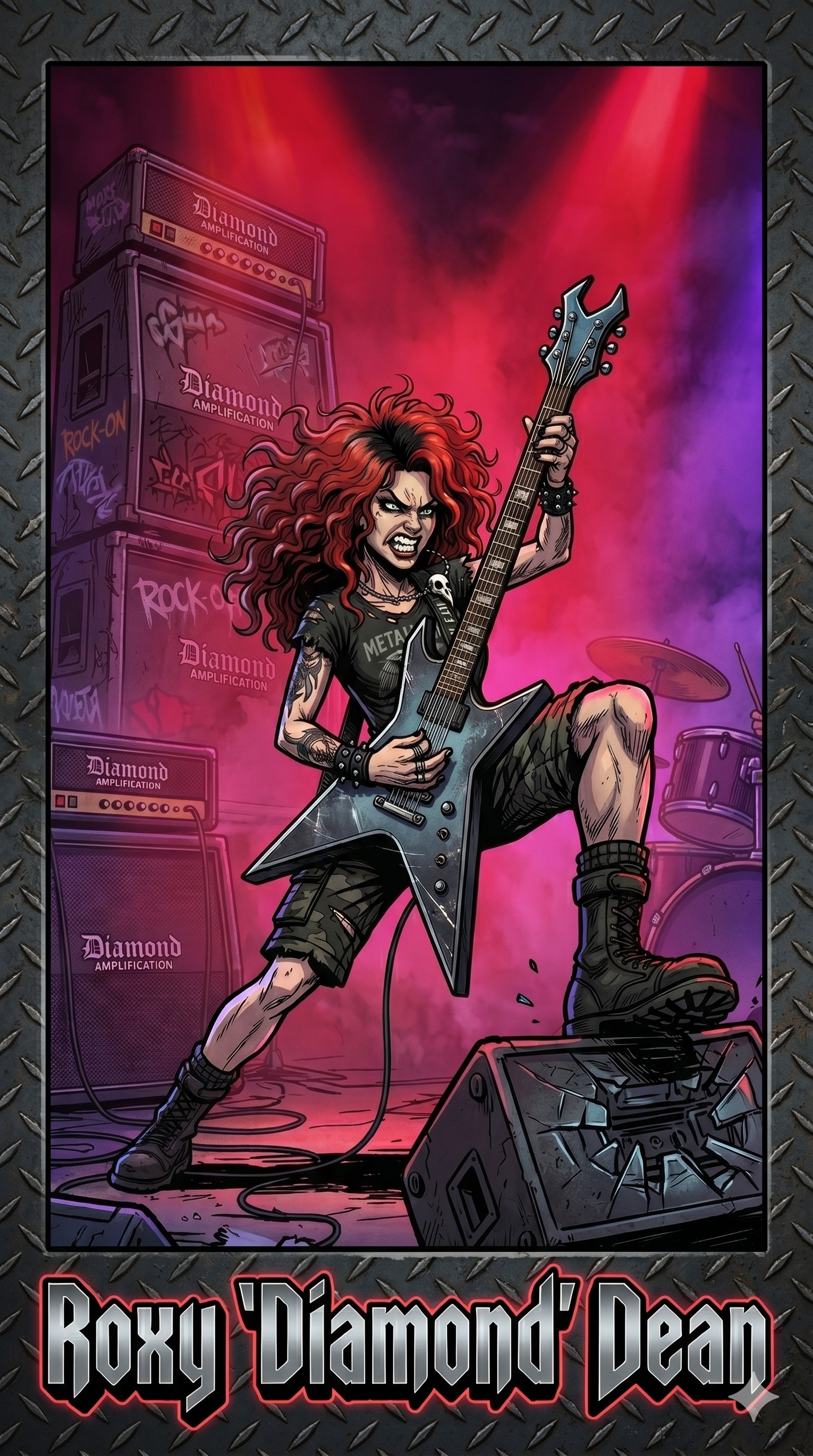 Roxy Dean playing guitar